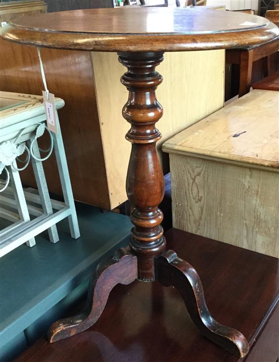 Victorian walnut tripod wine table & a Georgian style mahogany Pembroke table